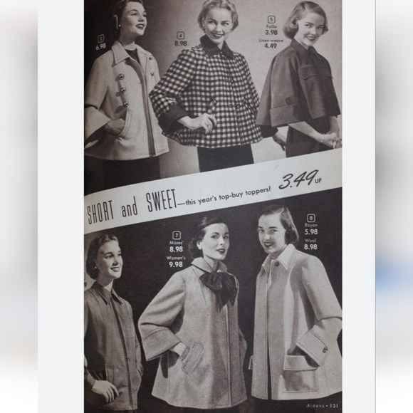 GAP Wool Viscose Blend Mixed Tweed Retro Short Swing Coat - Picture 2 of 9